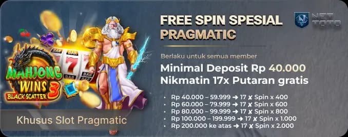 FREE SPIN 17✘ SPESIAL PRAGMATIC